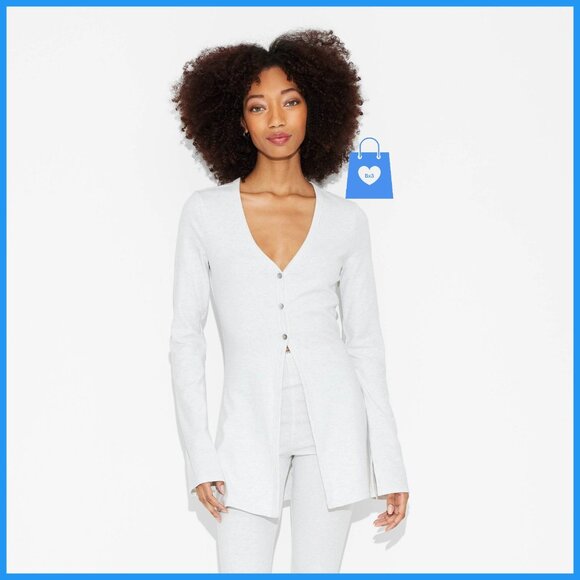 Small - Womens Knit Cardigan - Wild Fable - Heather Gray - Picture 7 of 8